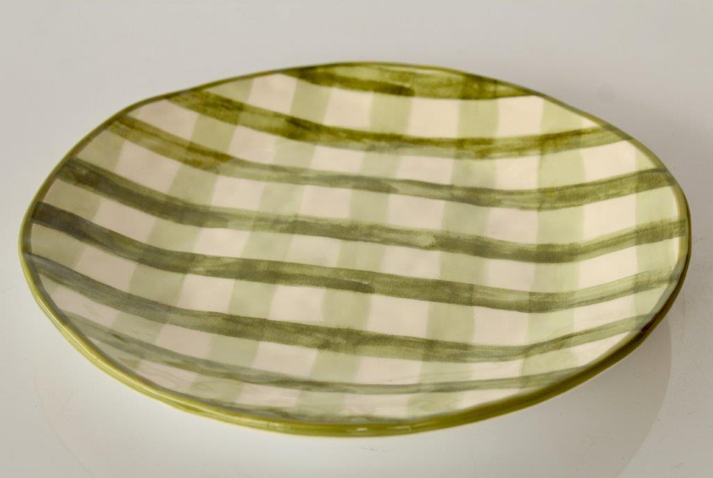 Irregular Green Check Plate